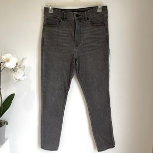 Express Skinny High Rise Jeans Size 12 Grey/Black Women’s
